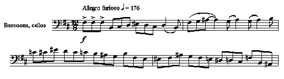 Battle theme from the fourth movement